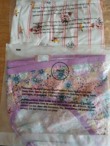 Lane Bryant 18/20 Set 2 Cotton Hipster Panties Wh Multi/Pale Purple Floral NEW - Picture 3 of 5