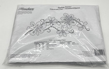 Stamped Cross Stitch DARLING DAISIES Pillowcase Pair Standard/Queen Herrschners