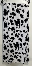 Black And White Cow Print, Soft Velour Feel Fabric - 58/60" Wide - 2 Yards