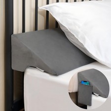 Bed Wedge Pillow for Headboard, Bed Gap Filler 0-5" for Gap Between Mattress...