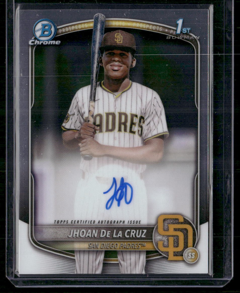 2025 Bowman Chrome #CPA-JDL Jhoan De La Cruz Prospect Autographs