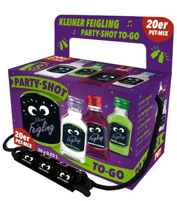 Kleiner Feigling Party-Shot to go Likör-Miniaturen / 15% vol / 20x0,02 Liter-PET