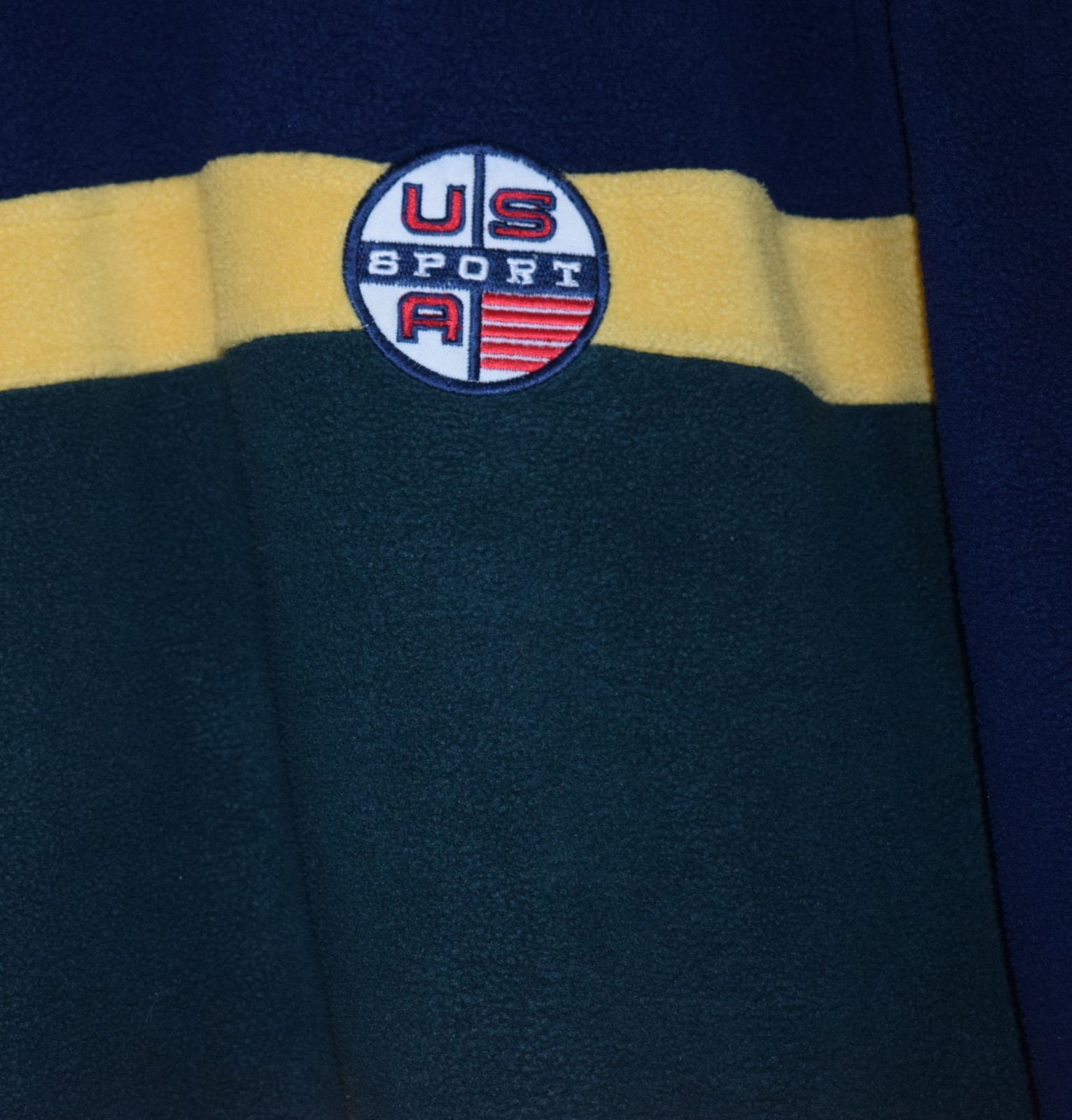 Vintage North Sports "US Sport" Quarter Zip Fleece Pullover image 5