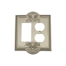 Nostalgic Warehouse Meadows Satin Nickel Wall Plates for Vintage Elegance
