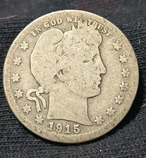 ***BETTER DATE*** 1915 S BARBER QUARTER