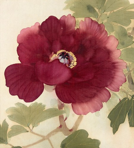 Traditional Japanese Hanging Scroll Kakejiku peony - Imagen 7 de 14