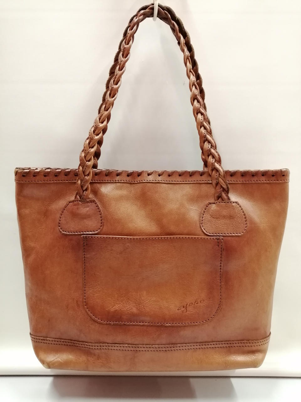 Patchwork Leather Tote Bag Model BRN Corner Wear … - image 2