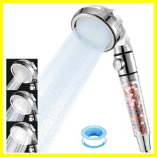 High Pressure Handheld Shower Head with Filter, Hard Water Softener Water Pur...