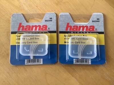 2 x Hama Speicherkarten-Box für SD  oder MMC Karten OVP neu Nr. 42344