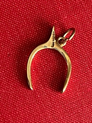 Großer Querlenker-Anhänger 9 kt Gelbgold 1,4 g. 2,2 cm