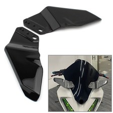 Motorcycle Black Winglet Aerodynamic ABS Wing Kit Spoiler Fit Kawasaki Honda BMW
