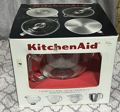 5 Qt Glass Mixing Bowl W/ Measurement Markings KitchenAid Tilt-Head Stand Mixers
