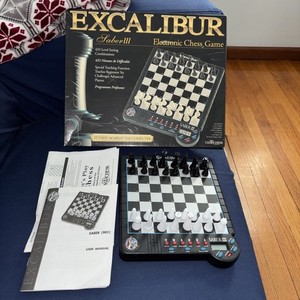 EXCALIBUR Sabre III Electronic Computer Chess Game Complete W/ Manual - Tested