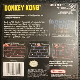 Donkey Kong Classic NES Series GameBoy Advance Game Factory Sealed 2004