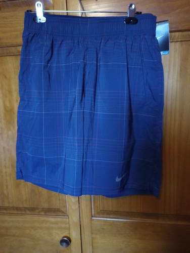 Nike NWT Mens Stretch Med. Dri-Fit Shorts Blue Plaid Poly Spandex blend 29 waist - Picture 13 of 22