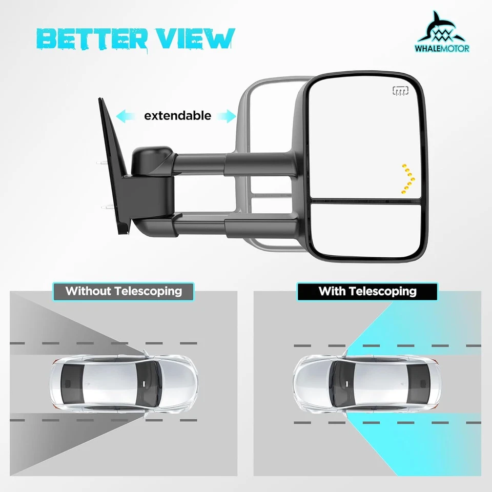 Espejos retrovisores eléctricos térmicos para Chevy Silverado GMC Sierra 1500 2500 3500 2003-2007 Foto 4 de 4