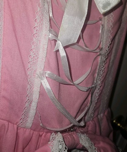 Poizen Industries vintage pink lolita dress gothic lace SMALL rare cosplay anime - Picture 8 of 24