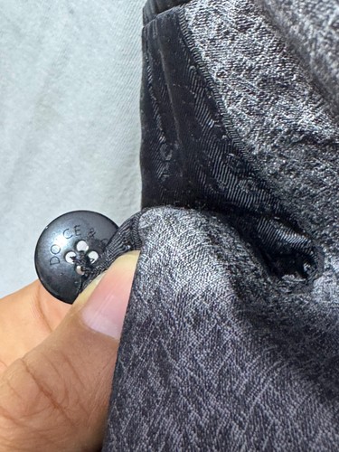 Dolce & Gabbana Man's Double Breasted Tuxedo Blazer Suit Jacket Gray Size 48 - Picture 11 of 12