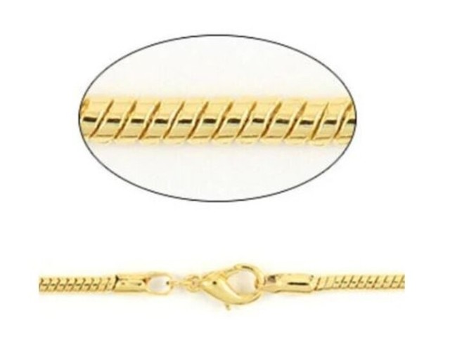 24k Yellow Gold Snake Chain Necklace 