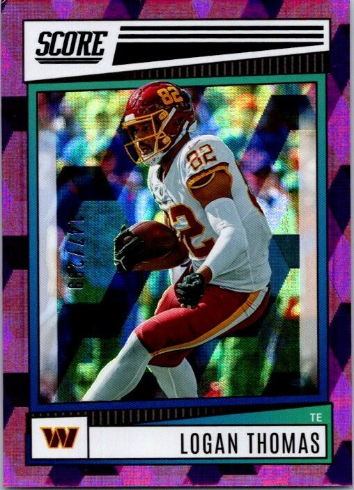 2022 Panini Score #253 Logan Thomas /299 Purple Washington Commanders SF 49ers