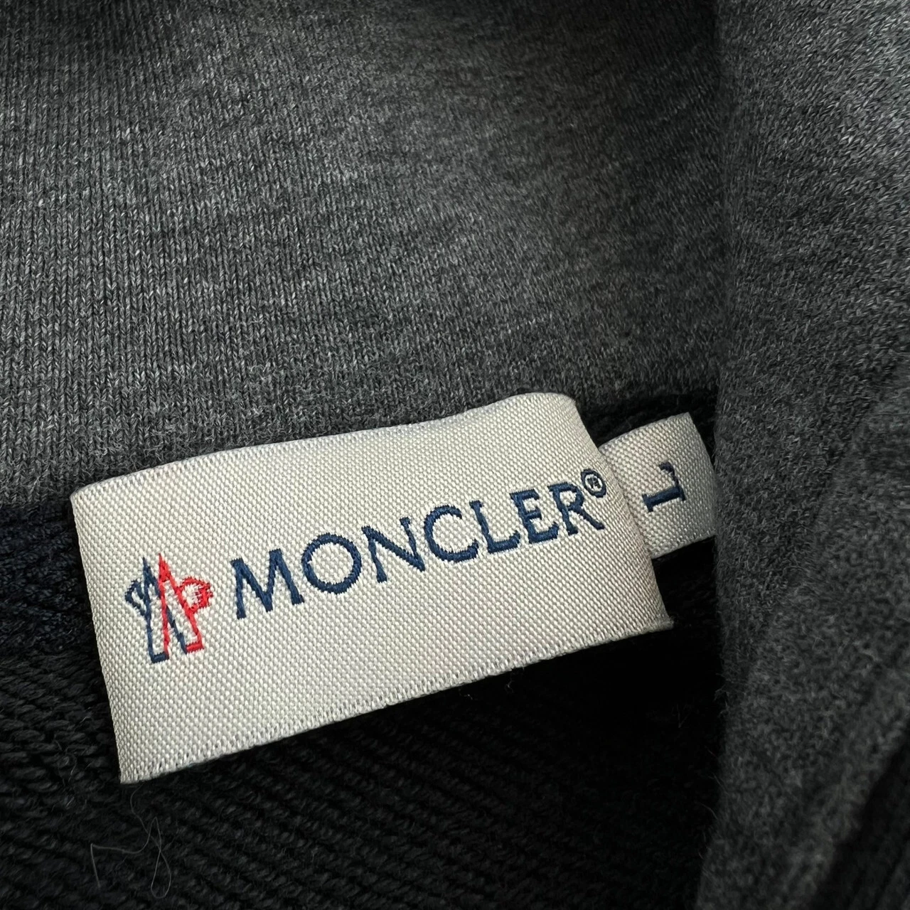 Felpa con cappuccio e zip Moncler Navy