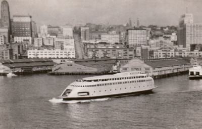 Kalakala Streamlined Ferry Art Deco Modern Ship Boats RPPC Postcard Airstream