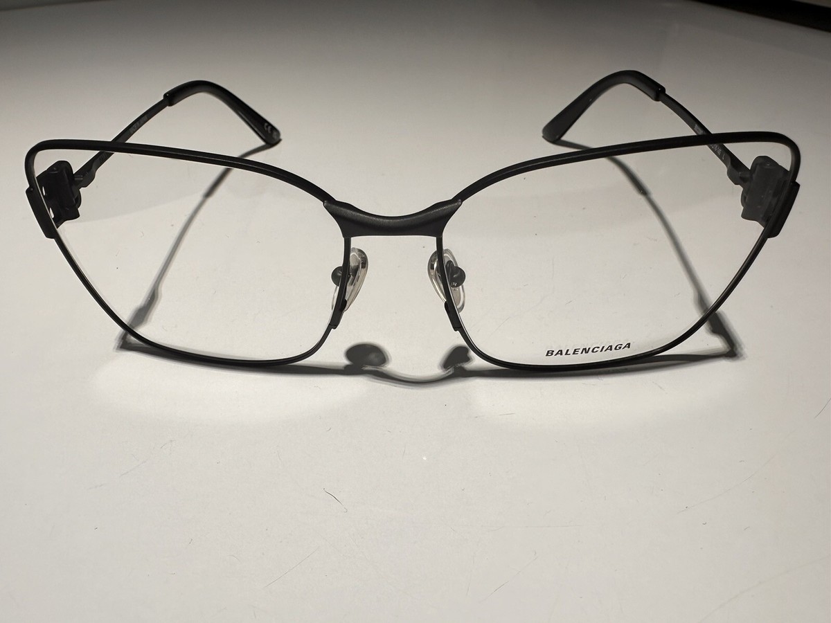 BALENCIAGA 長方形フレムメカネ BB0339O 001 NEW Balenciaga BB0339o-001 Black Black Eyeglasses Made In
