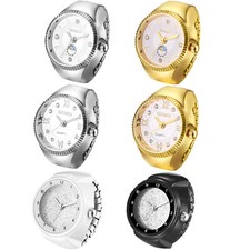 Elastic Finger Ring Quartz Watch Men Women Stretch Band Teens Creative Jewelry