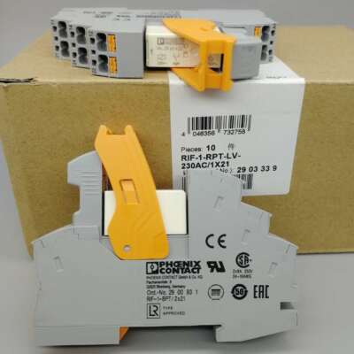 1PC Phoenix No.2961422 Power Relay with No.2900931 RIF-1-BPT/2x21 Socket