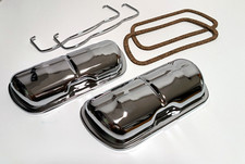Ventildeckel Satz Chrom mit Klammern Dichtungen VW Bus Käfer Kübel Ghia Typ 3