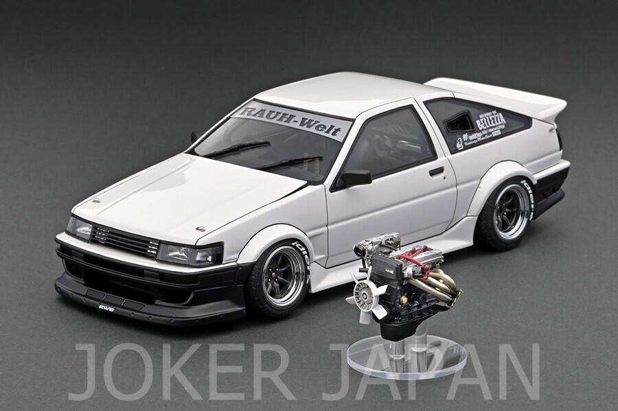 1/18 IG AE86 パープル RWBウィング Ignition Model 1:18 Toyota AE86 RWB in Matte Purple – Model