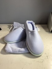 NWT 9W AUTHENTIC LANDS END BLUE WOMENS SLIPPERS IN POUCH NR