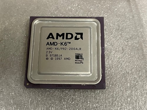 Vintage AMD AMD-K6/PR2-200ALR 200MHZ CPU AMD-K6 2.9V *Rare* 1997 Untested