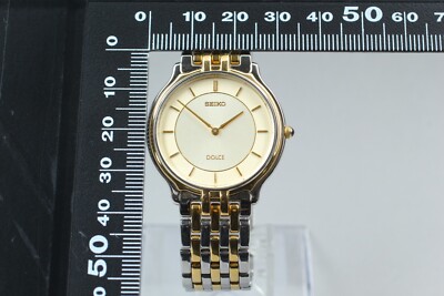 Exc+5] Seiko Dolce 5E30-6A50 Quartz 32mm Ivory Dial Men's Watch
