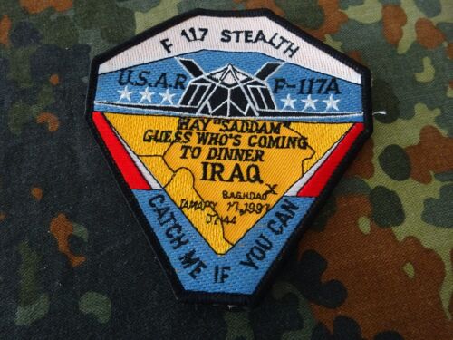 A50-01) US Air Force Patch Aufnäher F117 Stealth IRAQ 1991 1 Golf-War Irak Typ:1 - Afbeelding 1 van 2