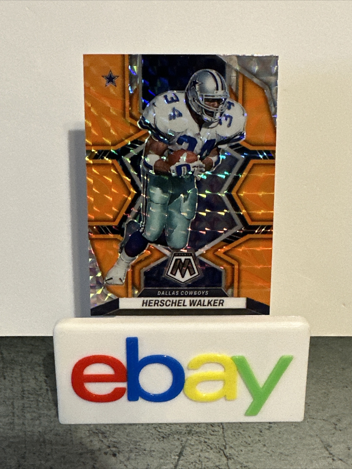 2022 Panini Mosaic Football Herschel Walker #236 Orange Mosaic Prizm