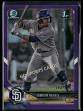 2018 Bowman Draft Chrome Purple Refractor 1st /250 Jawuan Harris #85 RC Padres