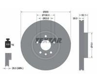 2 St. Bremsscheibe Pro+ Textar 92196905 FüR Ford Mondeo Iv