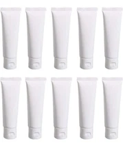 50 - 4oz / 120ml White Ldpe Squeeze Tubes With Lids And Foil Seals. 