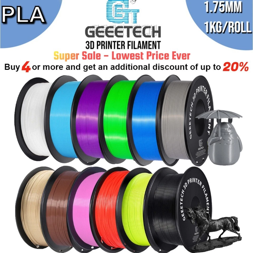 GEEETECH PLA 1,75mm 1kg/rouleau Consommables pour d'imprimante 3D filament FR - Photo 1/1