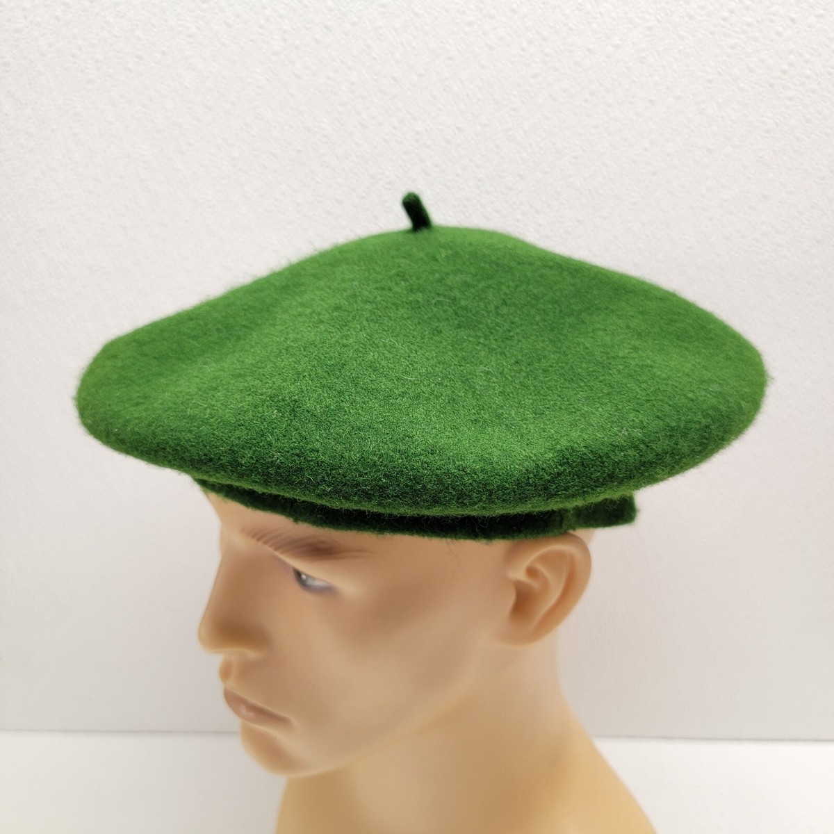 9949 Frog Eyes Handmade Beret Vintage Artist Hat (green) life is scary and then someday you die, but here main image 3