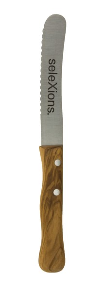 Selexions®: Olivenholz &Quot;Buckelmesser&Quot;-Wellenschliff/FrüHstüCksmesser,-image
