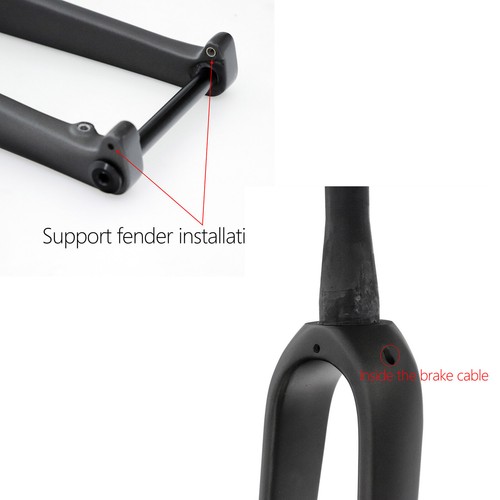 Carbon Gravel Road Bike Fork Cyclocross Bicycle Forks 700*45C 12x100mm Disc MaJh - Picture 7 of 16