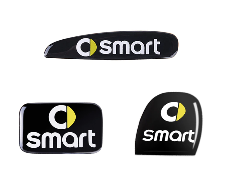 Smart Car Fortwo Cigarette Lighter Console Storage Box 3D Stickers Set of 20