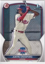 2023 BOWMAN 1ST RC JUSTIN CRAWFORD PHILLIES FIRST ROOKIE GE-1651