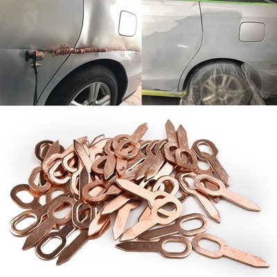 50 X Dent Puller Rings For Spot Welding Welder Car Body Panel Pulling Tool Gold