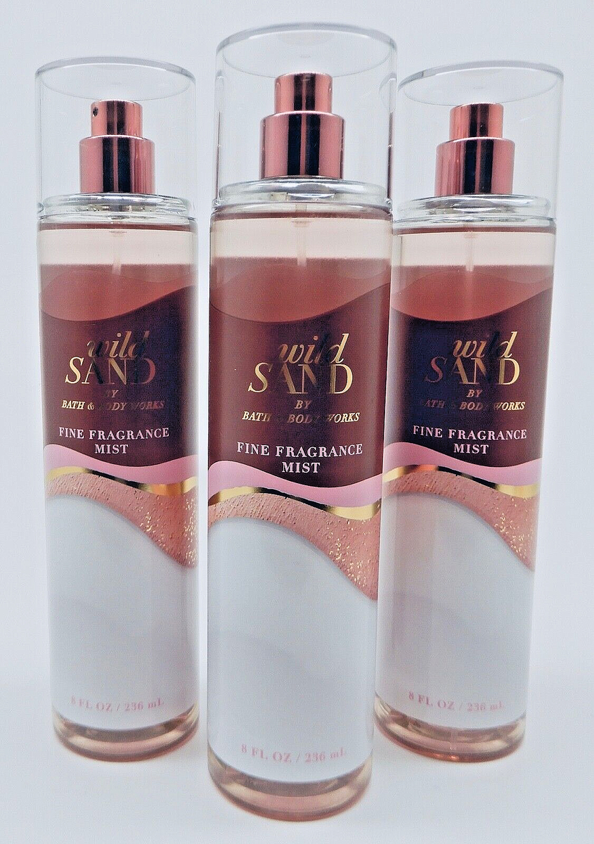 3 BATH & BODY WORKS WILD SAND FINE FRAGRANCE BODY MIST SPRAY 8 oz