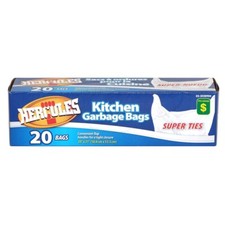 HERCULES Kitchen Garbage Bags 20PK Case of 48 FREE SHIPPING