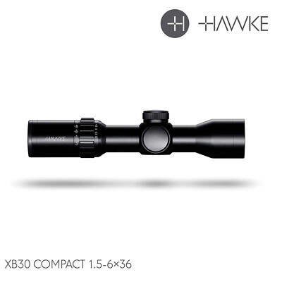 Hawke XB30 Compact 1.5-6X36 SR Crossbow Scope - Black (12226) for