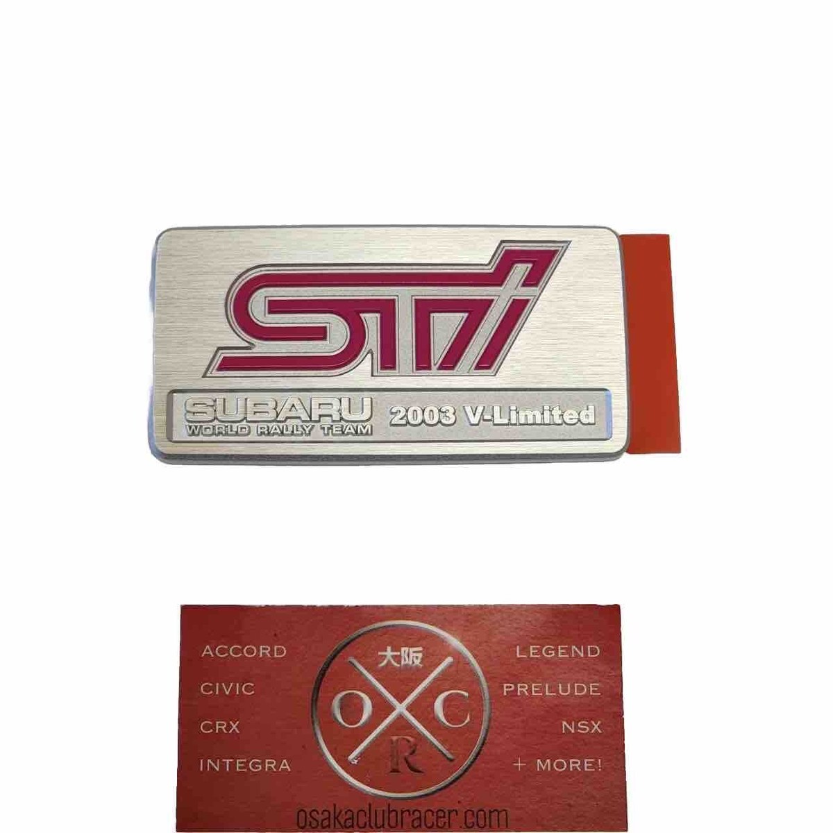 Genuine OEM 03 Subaru WRX STi V-Limited Rear Emblem Badge GDB 02